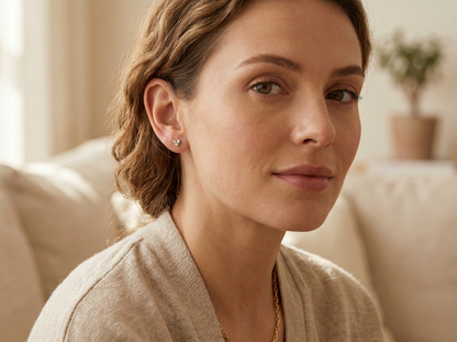 Classic Cluster Round Diamond Stud Earrings | 14K Gold Earrings