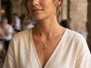 Geometric Natural Diamond Pendant | Contemporary Double Square Elegance