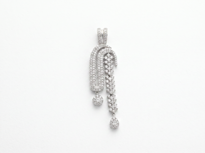 Luxury Round Diamond Drop Pendant | 14K Gold Pendant
