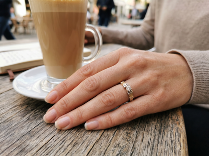 Classic Solitaire Round Diamond Ring | Elegant 14K Gold Ring