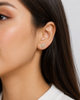 Spiral Halo Round Brilliant Diamond Earrings | Contemporary Circle Elegance