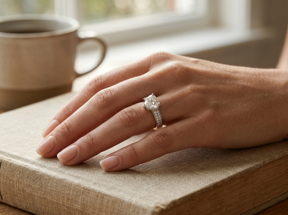 Heart Cut Diamond Engagement Ring | Elegant 18K Gold Solitaire Ring