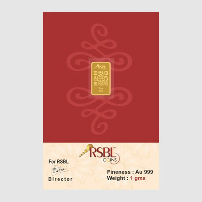 RSBL Certified 24K Gold Coin | Delivered only within Mumbai