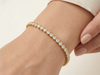 Bezel Set Diamond Tennis Bracelet | Round Cut Single Row Diamond Bracelet