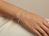 Round Brilliant Cut Diamond XO Tennis Bracelet | 29 Diamond Classic Modern Setting