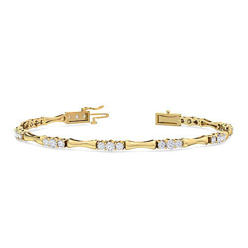 Tri Diamond Tennis Bracelet | Round Cut Prong Set Diamond Bracelet