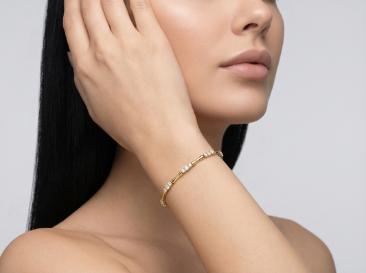Tri Diamond Tennis Bracelet | Round Cut Prong Set Diamond Bracelet