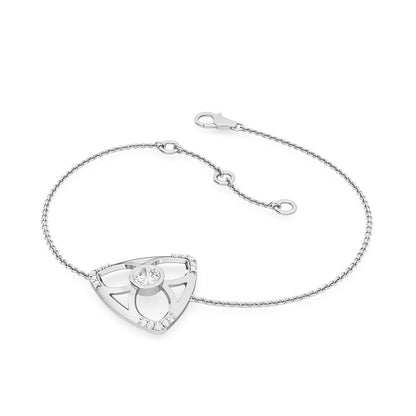 Casual Diamond Bangle Bracelet | Triangle-Inspired Brilliant Cut Diamond Bracelet