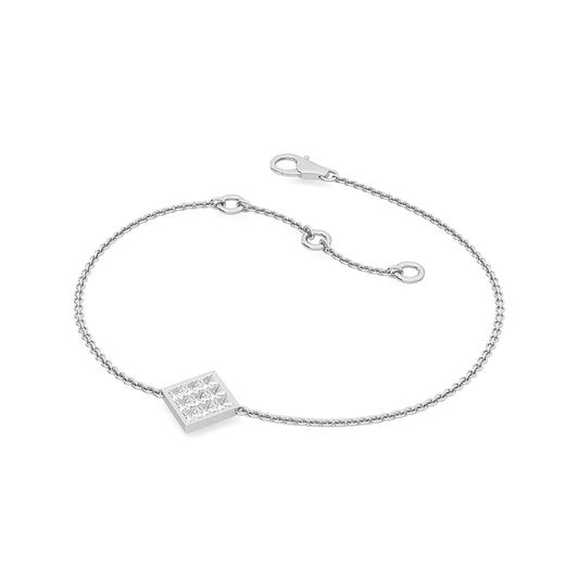 Square Diamond Pavé Bracelet for Women | Stunning Fine Jewelry Gift for Her
