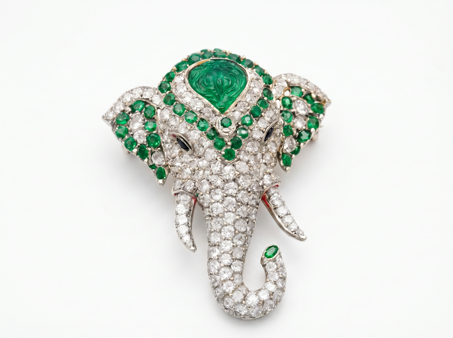 elephant diamond brooch | regal motif statement design