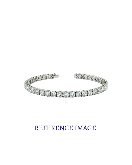 0.25 CT Round Diamond Tennis Bracelet | Shared Prong Continuous Line Design