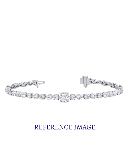 0.25 CT Round Diamond Tennis Bracelet | Classic Prong-Set Line Design