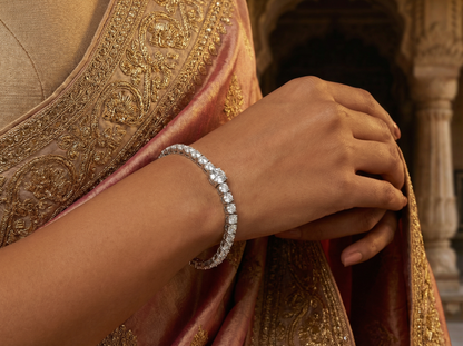 0.25 CT Round Diamond Tennis Bracelet | Classic Prong-Set Line Design