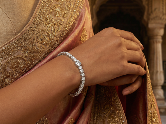 0.50 CT Round Diamond Tennis Bracelet | Classic Prong-Set Line Design