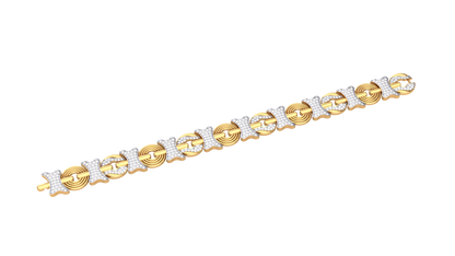 Two-Tone Diamond Link Bracelet | Contemporary Designer Chain