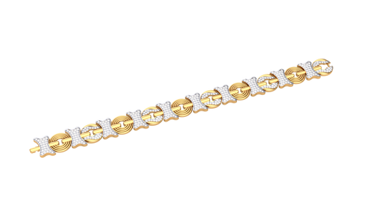Two-Tone Diamond Link Bracelet | Contemporary Designer Chain