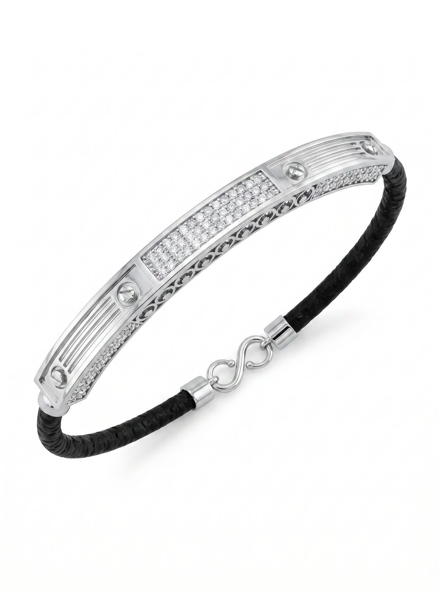 diamond bar cord bracelet | contemporary statement design