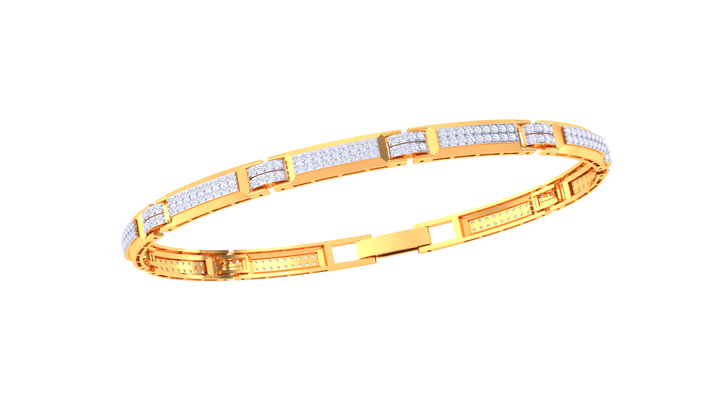 linear diamond bar bracelet | sleek segment design