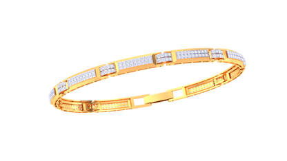 Linear Diamond Bar Bracelet | Sleek Segment Design