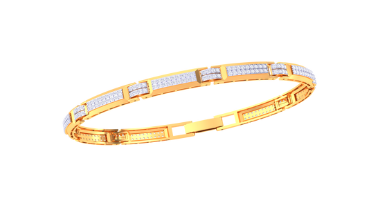 Linear Diamond Bar Bracelet | Sleek Segment Design
