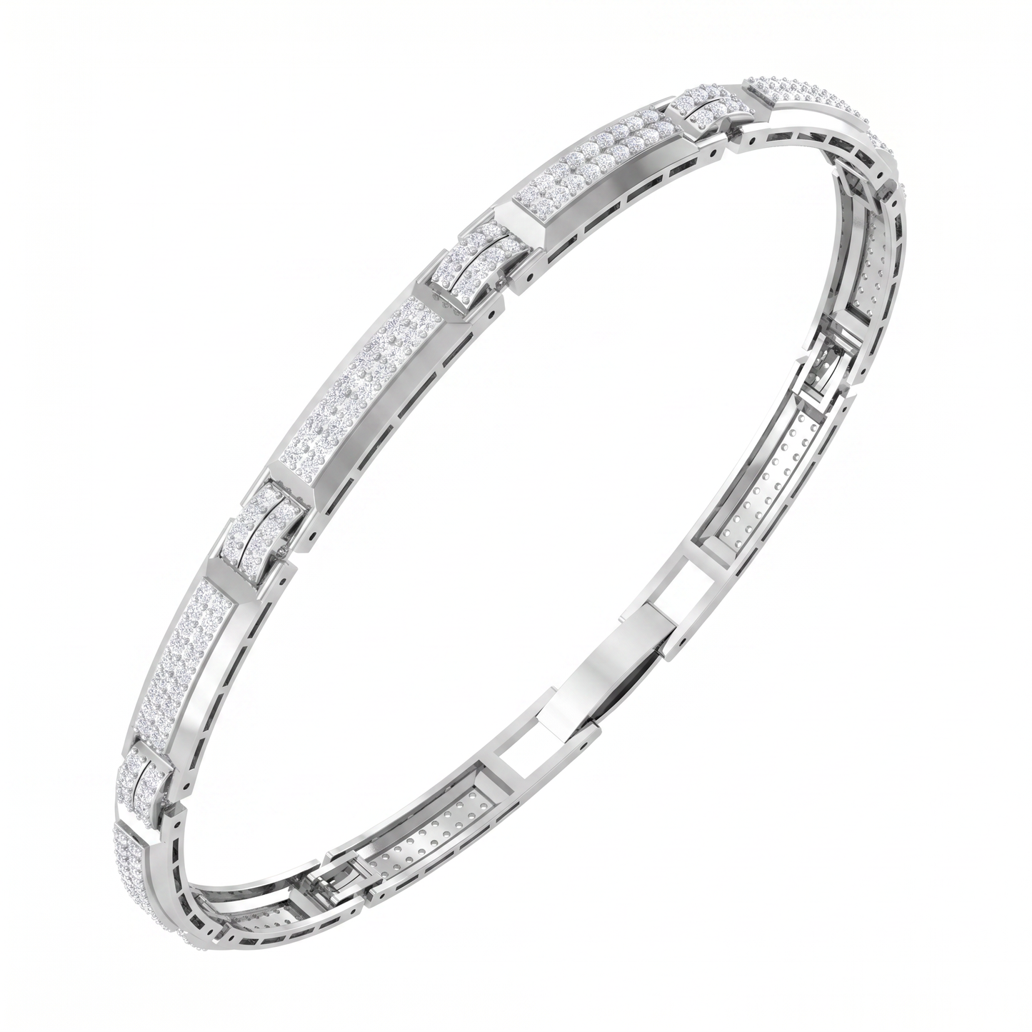 linear diamond bar bracelet | sleek segment design