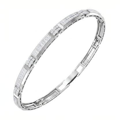 Linear Diamond Bar Bracelet | Sleek Segment Design