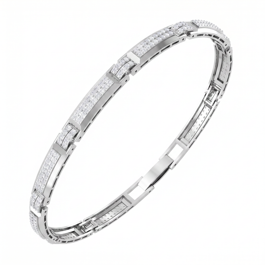Linear Diamond Bar Bracelet | Sleek Segment Design