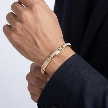 Linear Diamond Bar Bracelet | Sleek Segment Design