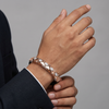Diamond Accent Strap Bracelet | Sculpted Panel Design