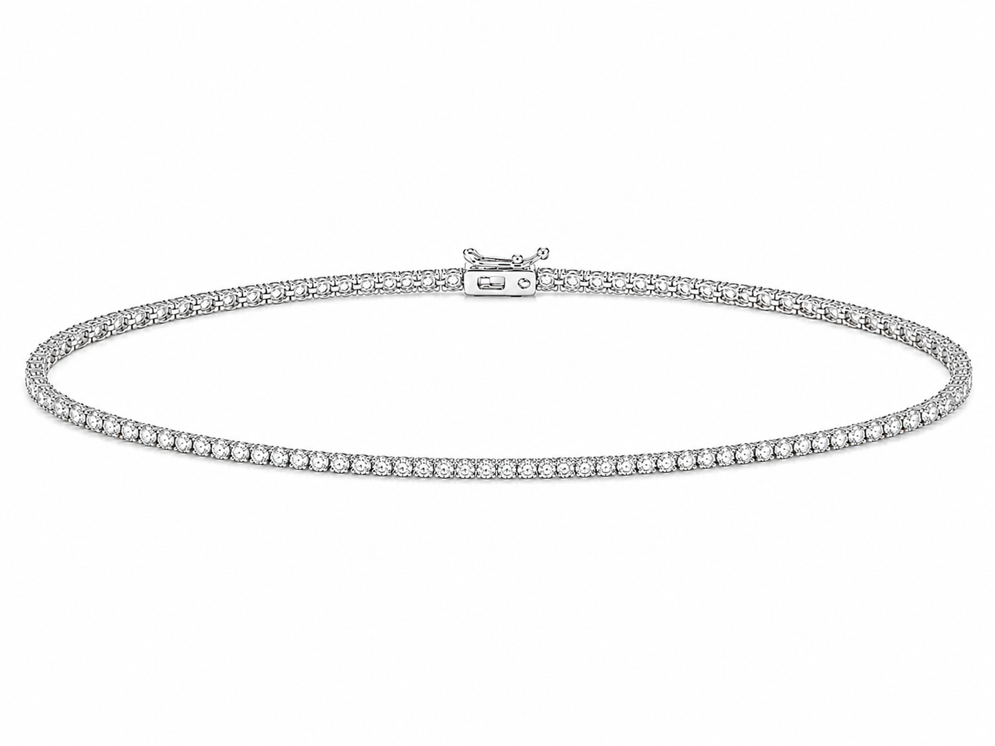 0.05 ct round diamond women's tennis bracelet | prong setting