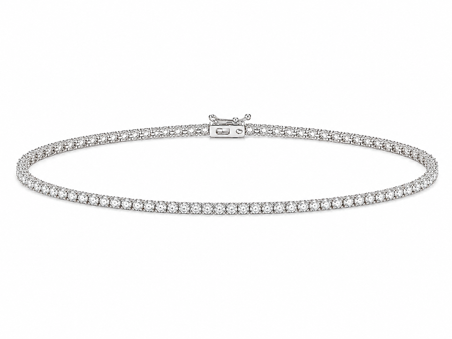 0.10 ct round diamond women's tennis bracelet | prong setting