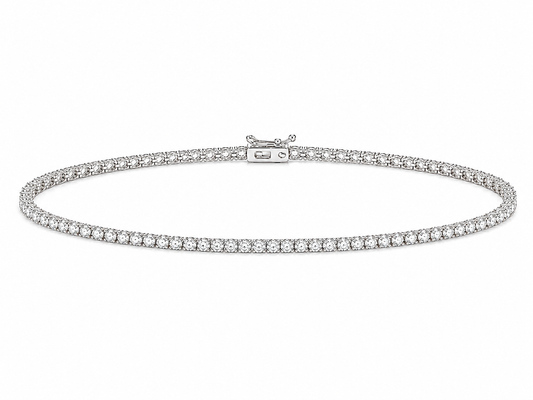 0.10 ct Round Diamond Women's Tennis Bracelet | Prong Setting