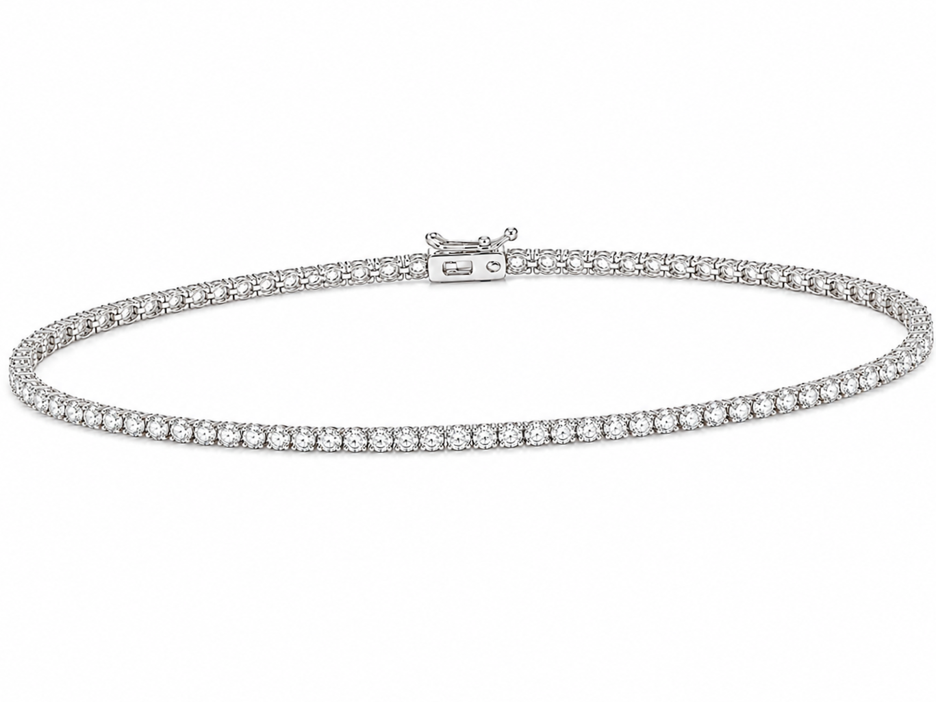 0.15 ct round diamond women's tennis bracelet | prong setting