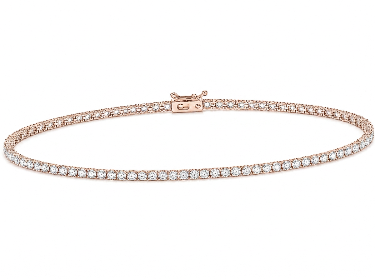 0.15 ct round diamond women's tennis bracelet | prong setting