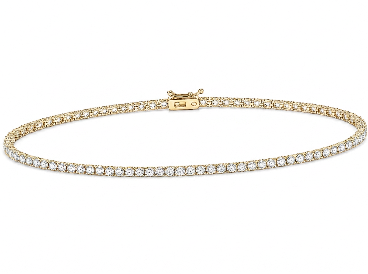 0.15 ct round diamond women's tennis bracelet | prong setting