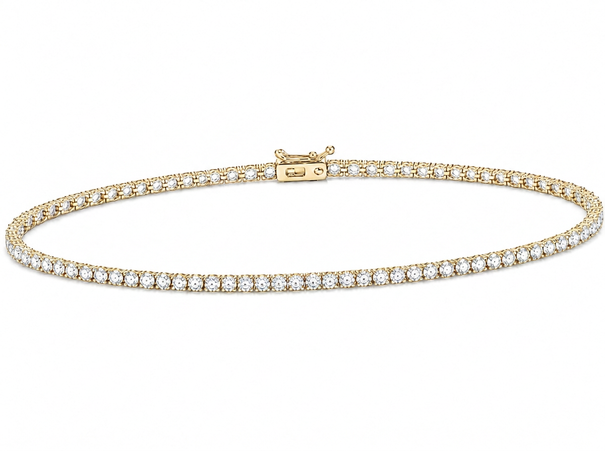 0.20 ct round diamond women's tennis bracelet | prong setting