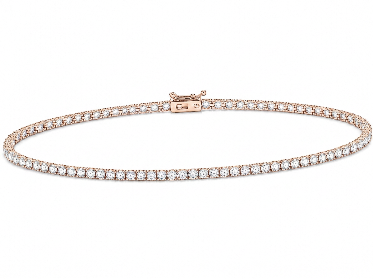 0.20 ct round diamond women's tennis bracelet | prong setting