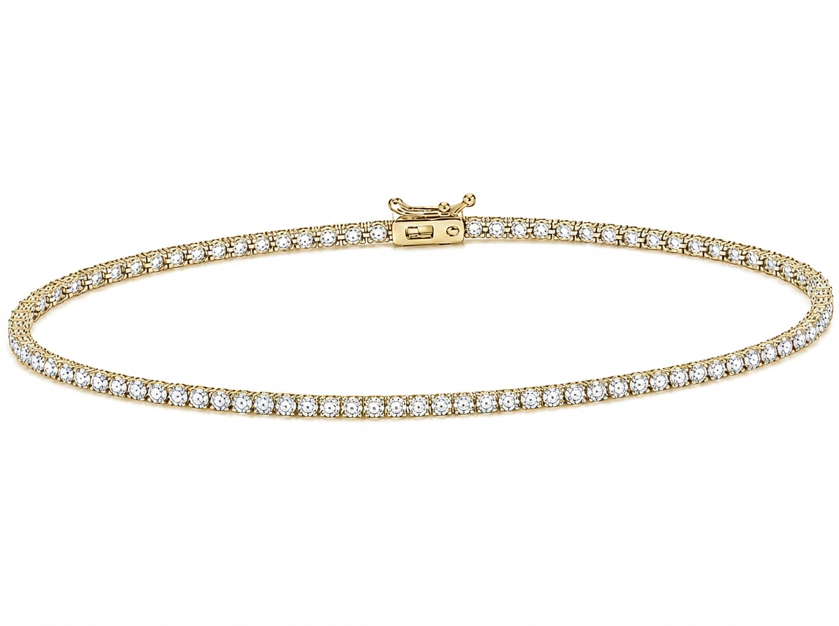 0.25 ct round diamond women's tennis bracelet | prong setting