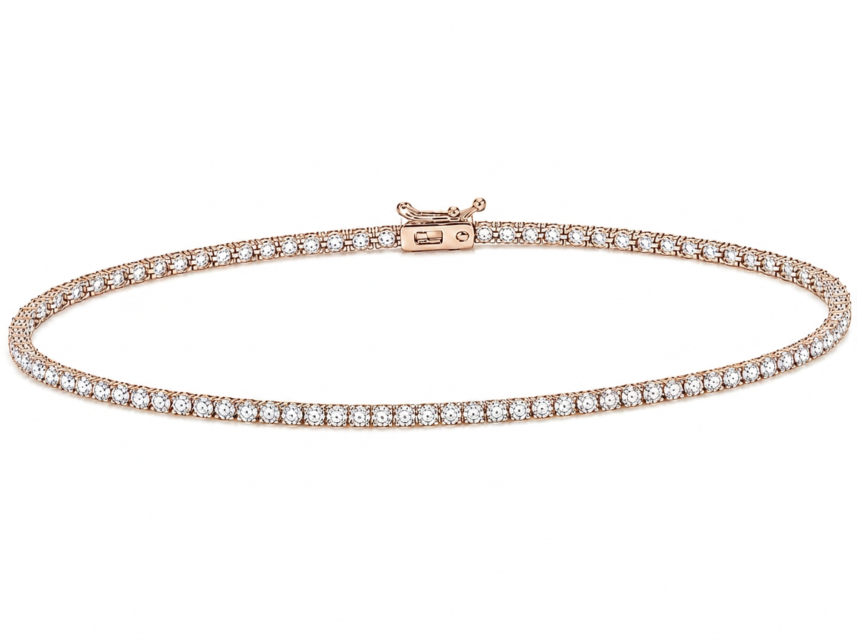 0.25 ct round diamond women's tennis bracelet | prong setting