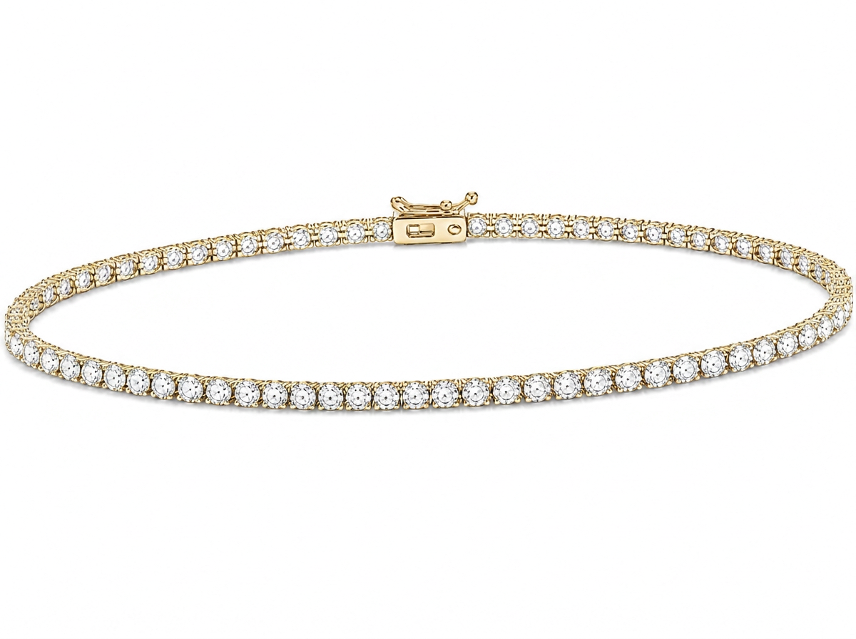 0.30 ct round diamond women's tennis bracelet | prong setting