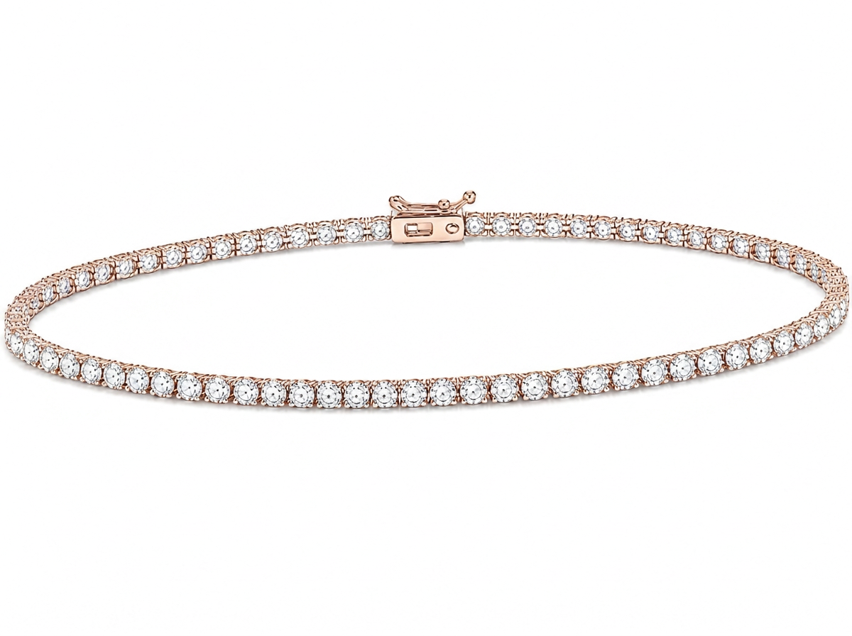 0.30 ct round diamond women's tennis bracelet | prong setting