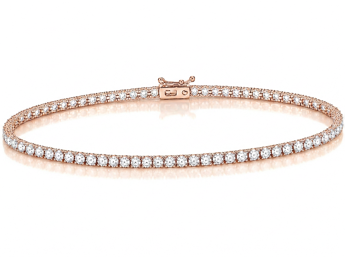 0.40 ct round diamond women's tennis bracelet | prong setting