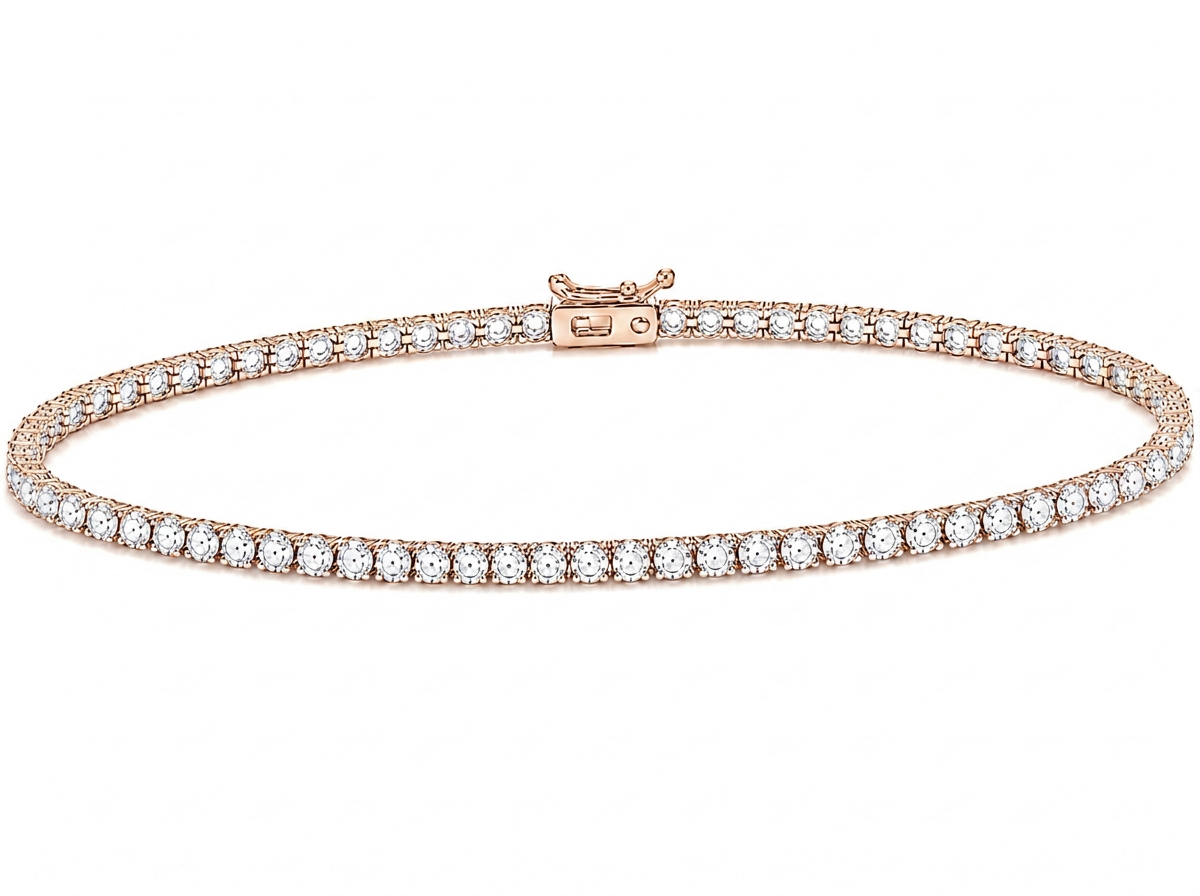 0.50 ct round diamond women's tennis bracelet | prong setting