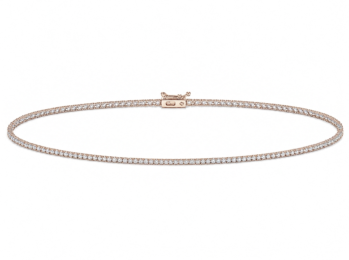 0.025 ct round diamond women's tennis bracelet | prong setting