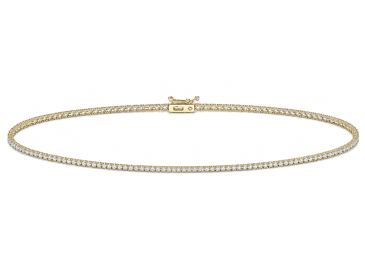 0.025 ct round diamond women's tennis bracelet | prong setting
