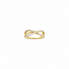 Infinity Criss-Cross Diamond Women's Ring | Elegant 14K Gold Ring