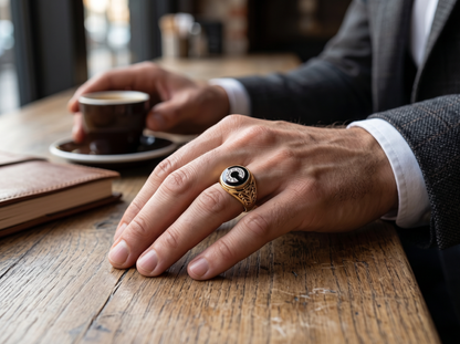 Round Diamond Filigree Statement Ring | 14K Gold Ring