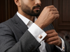 Pyramid Round Brilliant Diamond Cufflinks | Minimalist Power Statement
