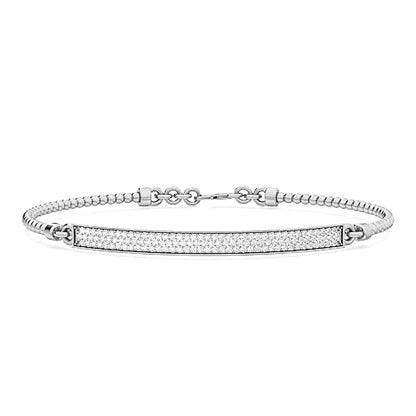 Casual Wear Diamond Bangle Bracelet | Round Cut Prong Set Diamond Bracelet