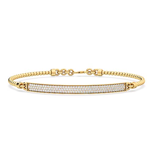 Casual Wear Diamond Bangle Bracelet | Round Cut Prong Set Diamond Bracelet